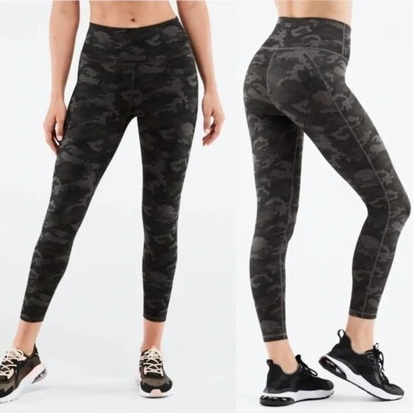 Fabletics Pants - Fabletics PowerHold Leggings Define High Waisted 7/8 Camouflage Yoga Size Small